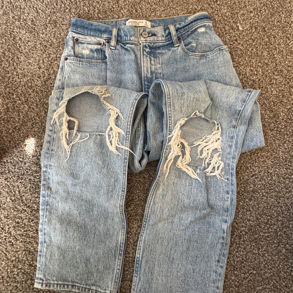 Abercrombie & Fitch 90s straight leg curve love Jeans
